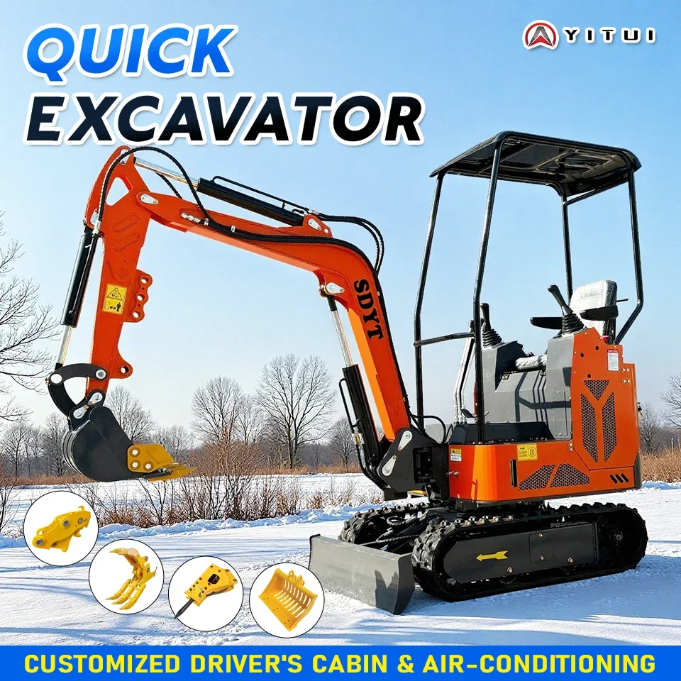 Crawler Mini Excavator Ce Epa Euro 5 Kubota Engine Customized 1.5 2.0 Ton Mini Excavator Quick Delivery
