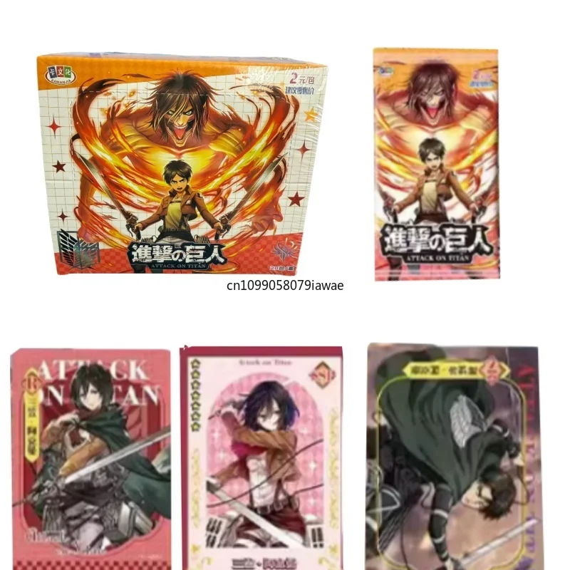 

Genuine Attack on Titan Card Eren Mikasa Armin Erwin Levi Trading Cards Final Battle Collectible Card Toys Gift Original Box