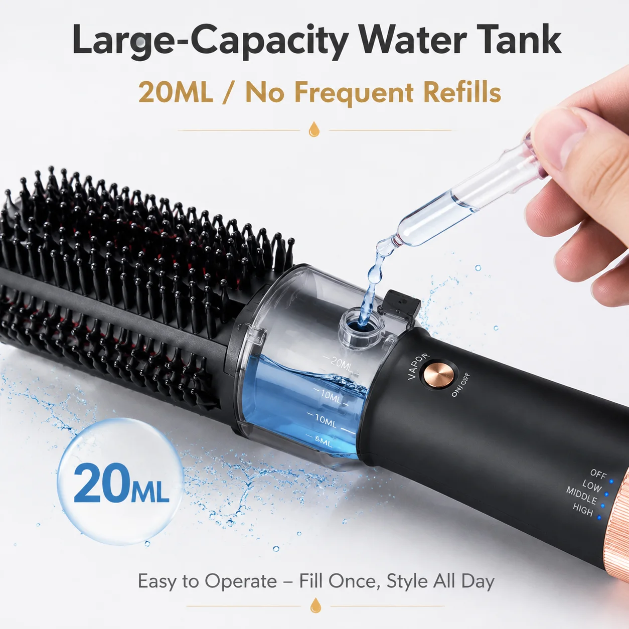 Hot Comb Women ’s Styling Hair Straighteners Crimper Hair Iron Red Light Steam Electric Hair Straightener Straightening Brush - view 5