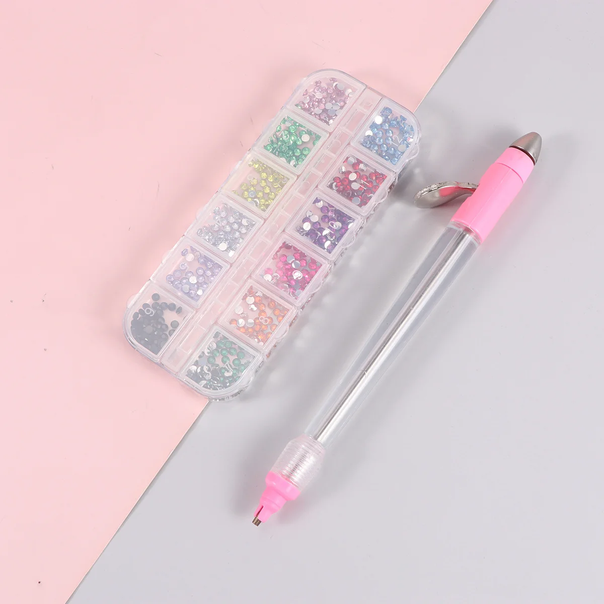 1 مجموعة 1 مجموعة الراين اختيار أدوات الوردي للتقليم Diy بها بنفسك الديكور مسمار الفن القلم أدوات الأظافر #5