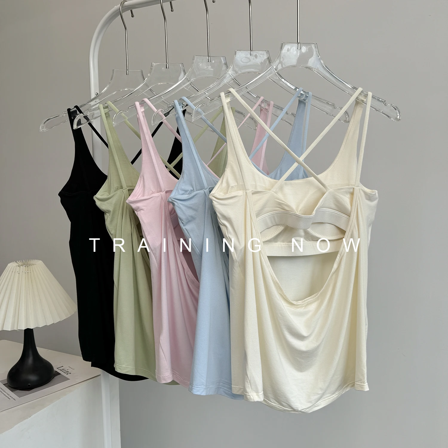 

Women's sports bra, sexy hollow back yoga top, high-value running training fitness clothes for summer