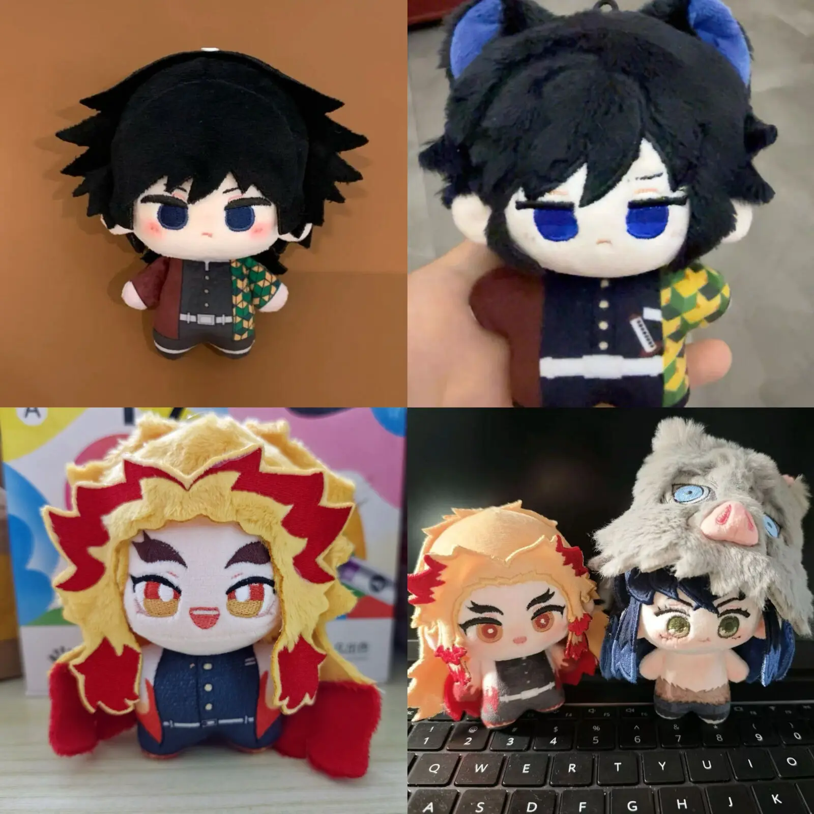 10cm anime demon slayer giyu tomioka boneca de pelúcia corpo cosplay brinquedo de pelúcia bonito mochila pingente chaveiro crianças aniversário presentes de natal