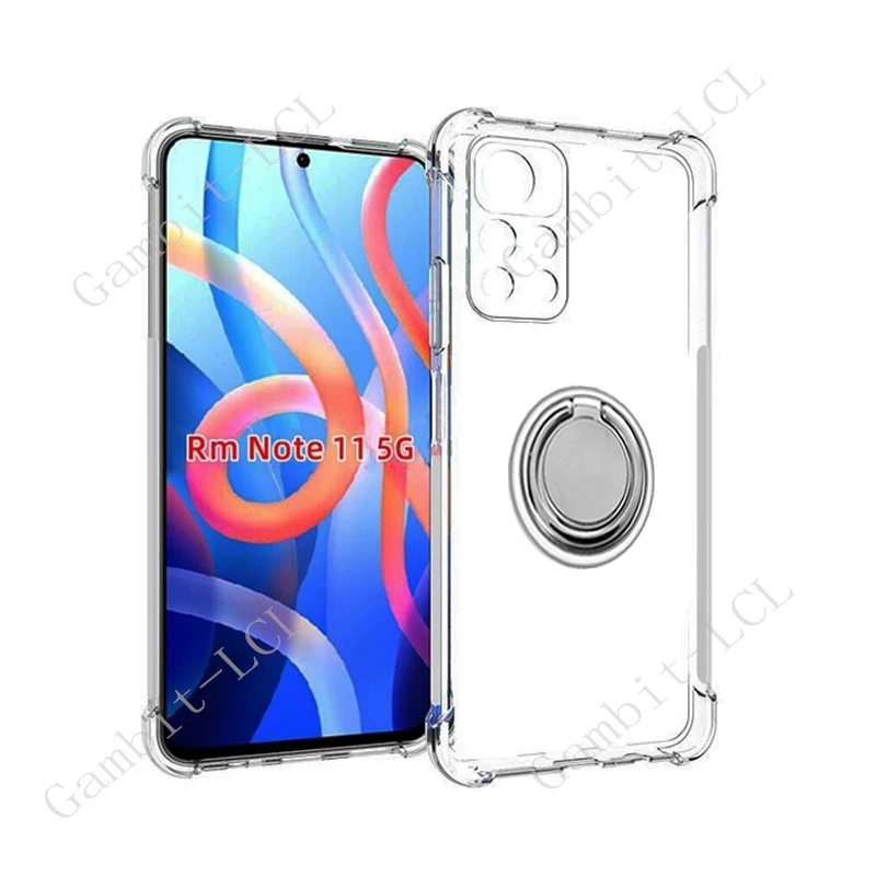 

Для Xiaomi Poco M4 Pro 5G 21091116AG задний кольцевой держатель-кронштейн чехол для телефона Мягкий силиконовый чехол из ТПУ на Redmi Note 11T 11S 5G