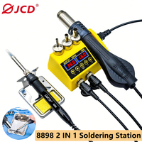 JCD 8898 SMD Rework Soldering Station 2In1 Hot Air Soldering Iron LCD Digital Display Welding Station For BGA PCB IC Repair Tool