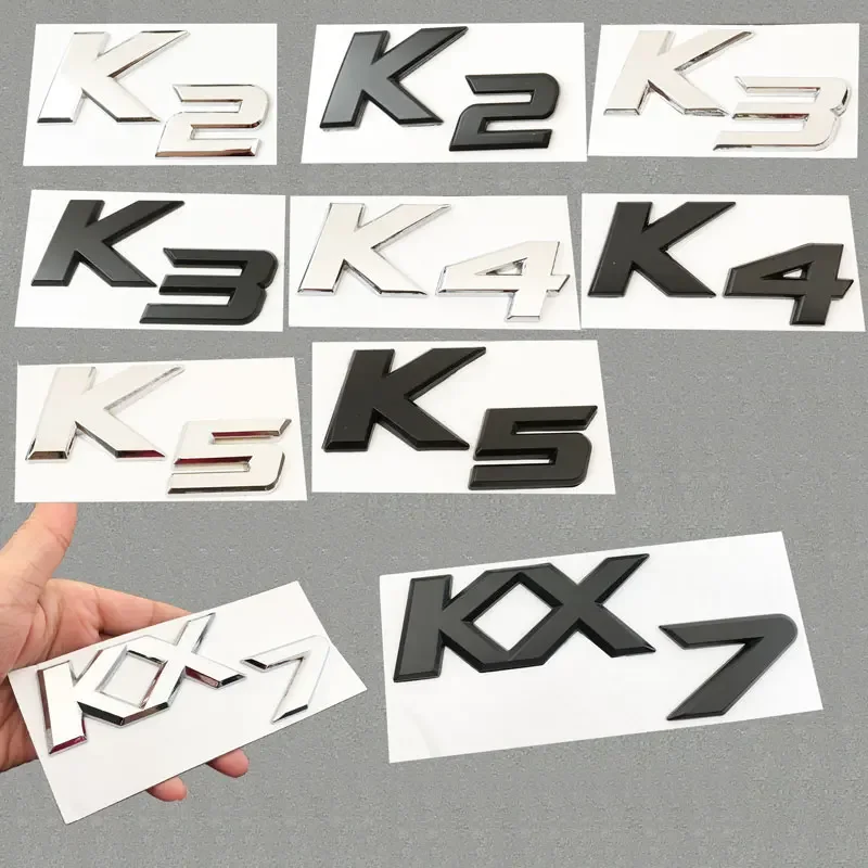 

NEW 1PCS 3D Metal Car Styling Sticker For KIA K2 K3 K4 K5 KX7 Car Tail Car Trunk Front Door Side Emblem Sticker