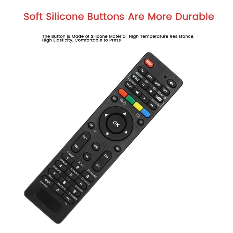 4 in 1 Universal Remote Control for TV DTT DVD SKY One-Key Search Automatic Matching