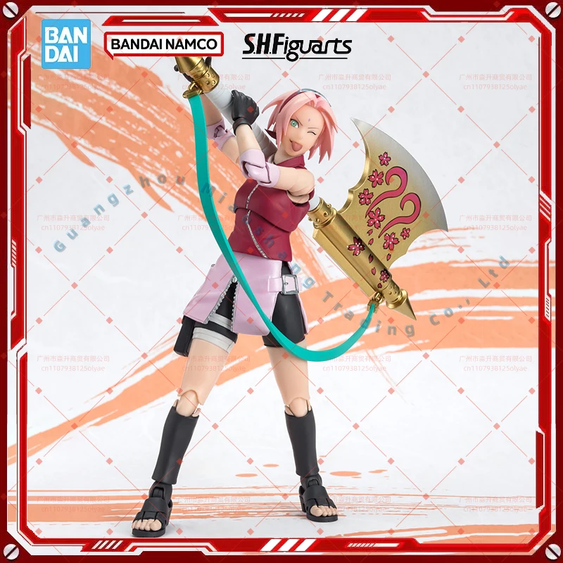

In Stock Genuine Bandai Naruto Model Kit SHF Sakura Haruno Narutop99 Anime Action Figure Collection Finished Model Toys Gifts