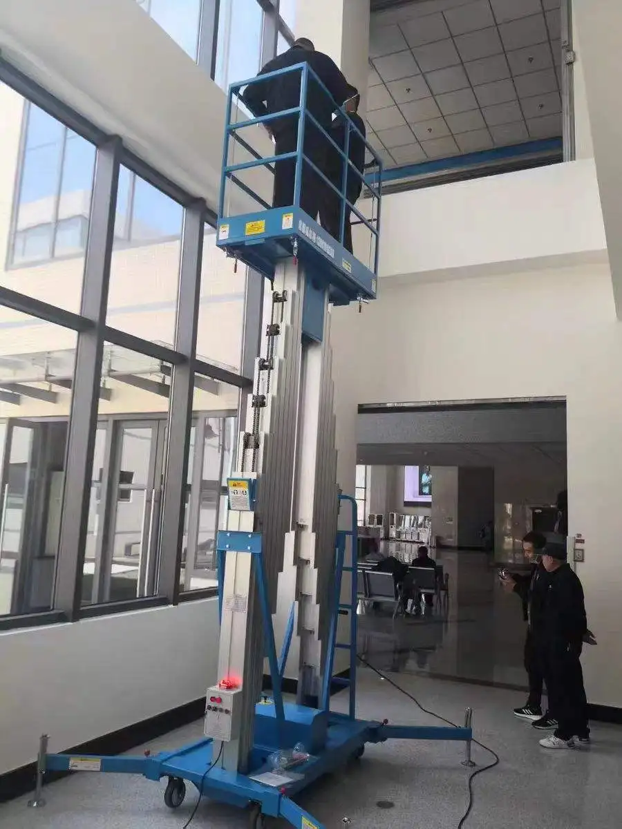 Lifting Platform Aluminum Alloy Electric Hydraulic Lift Automatic Small Mobile Aerial Work Lift