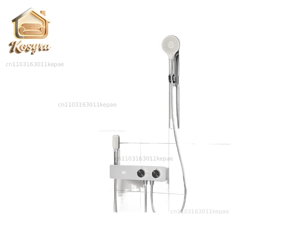

All-copper color constant temperature shower and shower set home-use topless spray display pressure booster split shower head