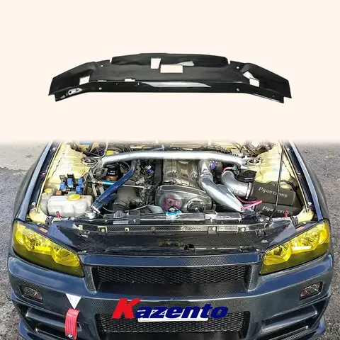 GA Style Fiberglass FRP Unpaint Engine Cooling Panel For Nissan Skyline R34 GTR