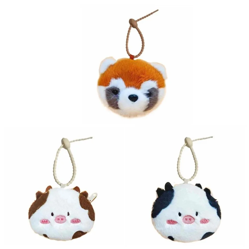 ヘッドフォンバッグ牛ぬいぐるみイヤホンバッグアライグマバッグペンダントぬいぐるみ小銭入れ漫画かわいいぬいぐるみ財布ペンダント子供のギフト