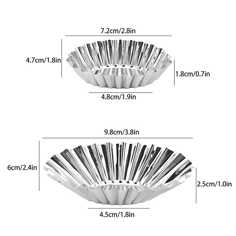 Creative Shape Stainless Steel Cake Cup Bakeware Baking Mold Muffin Cupcake Pudding Bowl Cake Egg Tart Mold Muffin Cup