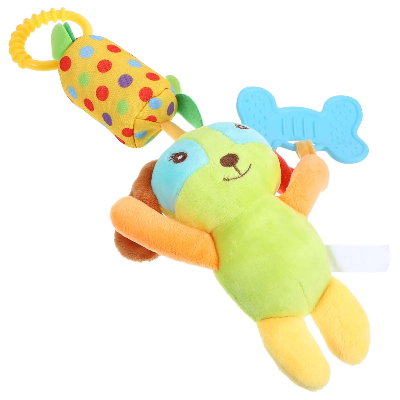 Soft Baby Crib Hanging Stroller Car Seat Bell Dog Newborn Gift Wrap Around Crib Rail Stroller Handle Perfect For