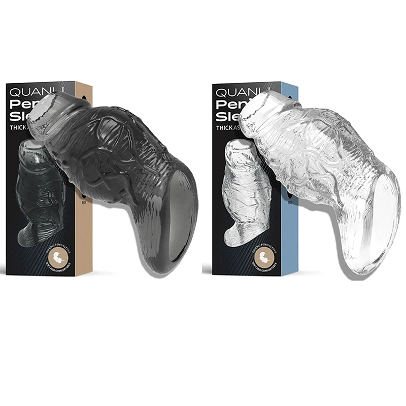 Male Cock Ring Reusable Penis Sleeve Delay Ejaculation Stronger Erection Penis Extender Prostate Massage Sex Toys For Adult Men