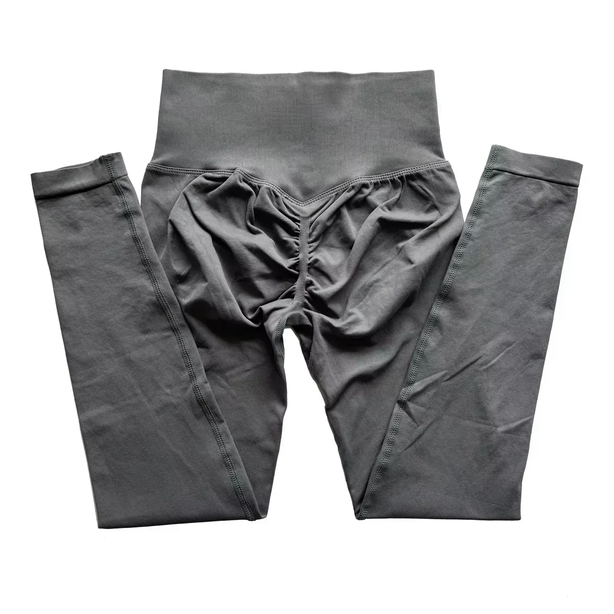 กางเกงโยคะเอวสูงสำหรับผู้หญิง กางเกงโยคะไร้รอยต่อ กางเกงออกกำลังกาย กางเกงรัดรูป ยืดหยุ่น กางเกงยกกระชับสะโพก กางเกงโยคะสำหรับออกกำลังกาย