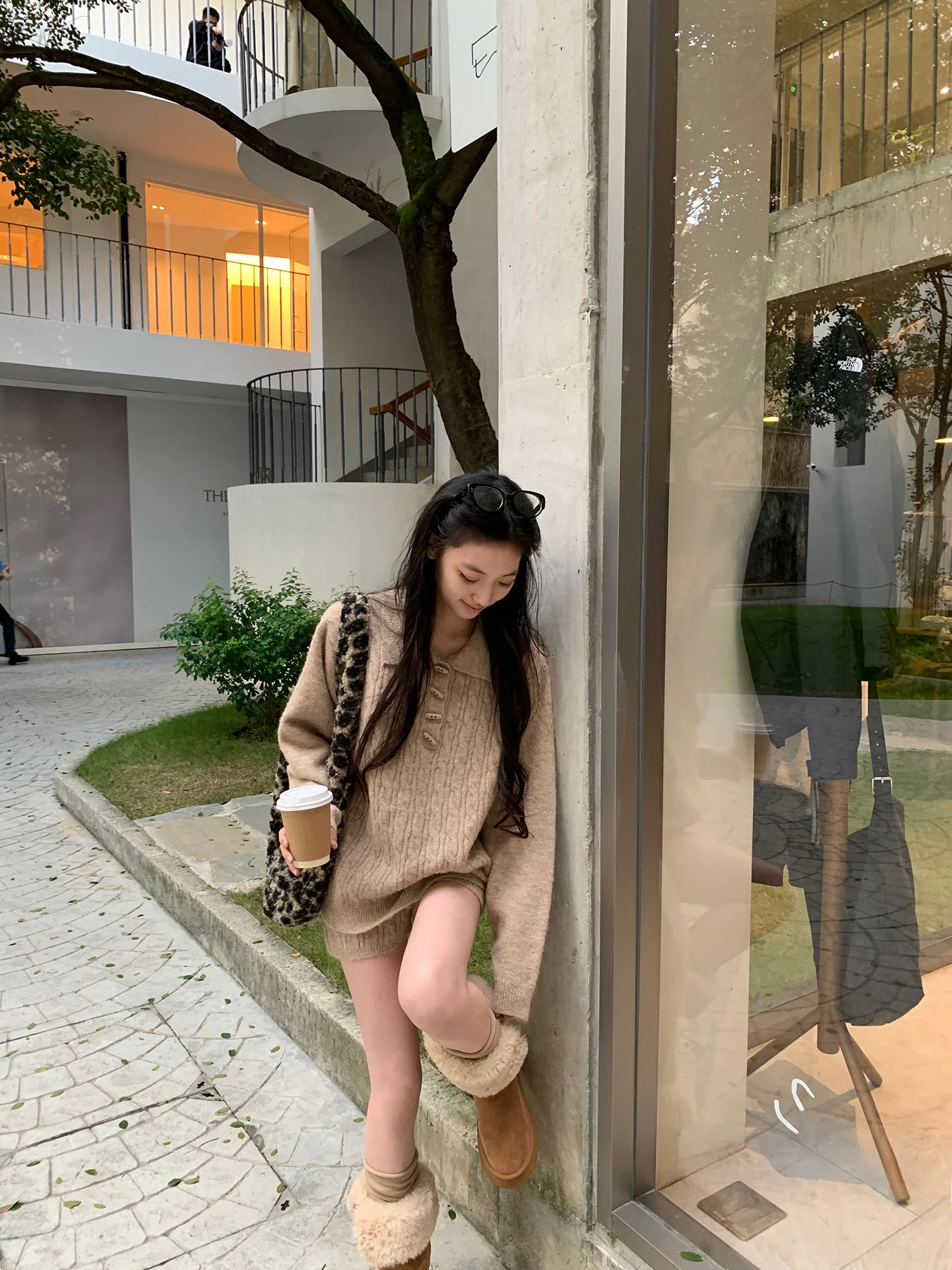 ملابس نسائية محبوكة بأكمام طويلة للشتاء، ملابس خارجية وداخلية متناسقة، قميص محبوك فاخر بأسلوب G للتنقل اليومي، تصميم مستقيم