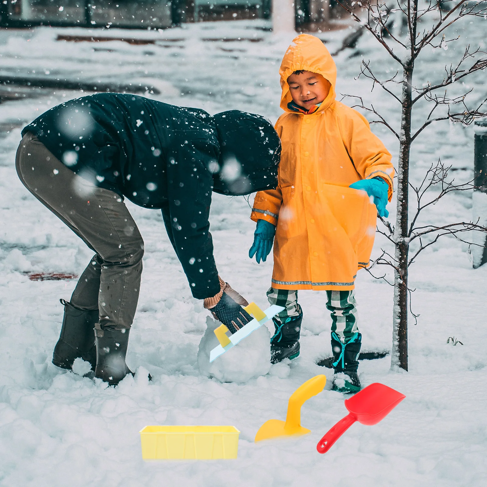 1Set Snow Play Tools Children Snow Brick Maker Small Shovel Premium Material Long Lasting Parent-Child Relationship Improvement