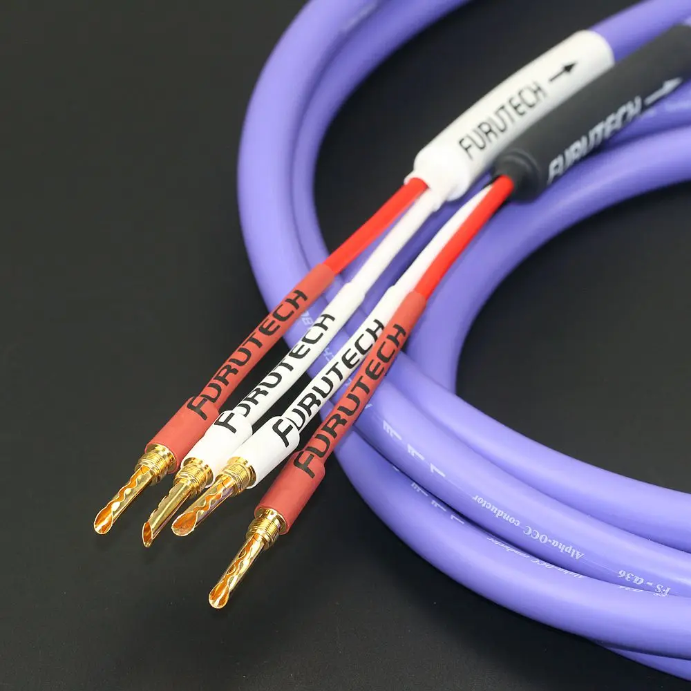 일본 정품 FURUTECH FS-α 36 알파 OCC 하이파이 앰프 스피커 케이블 바나나-와이 플러그 메인 스피커 케이블