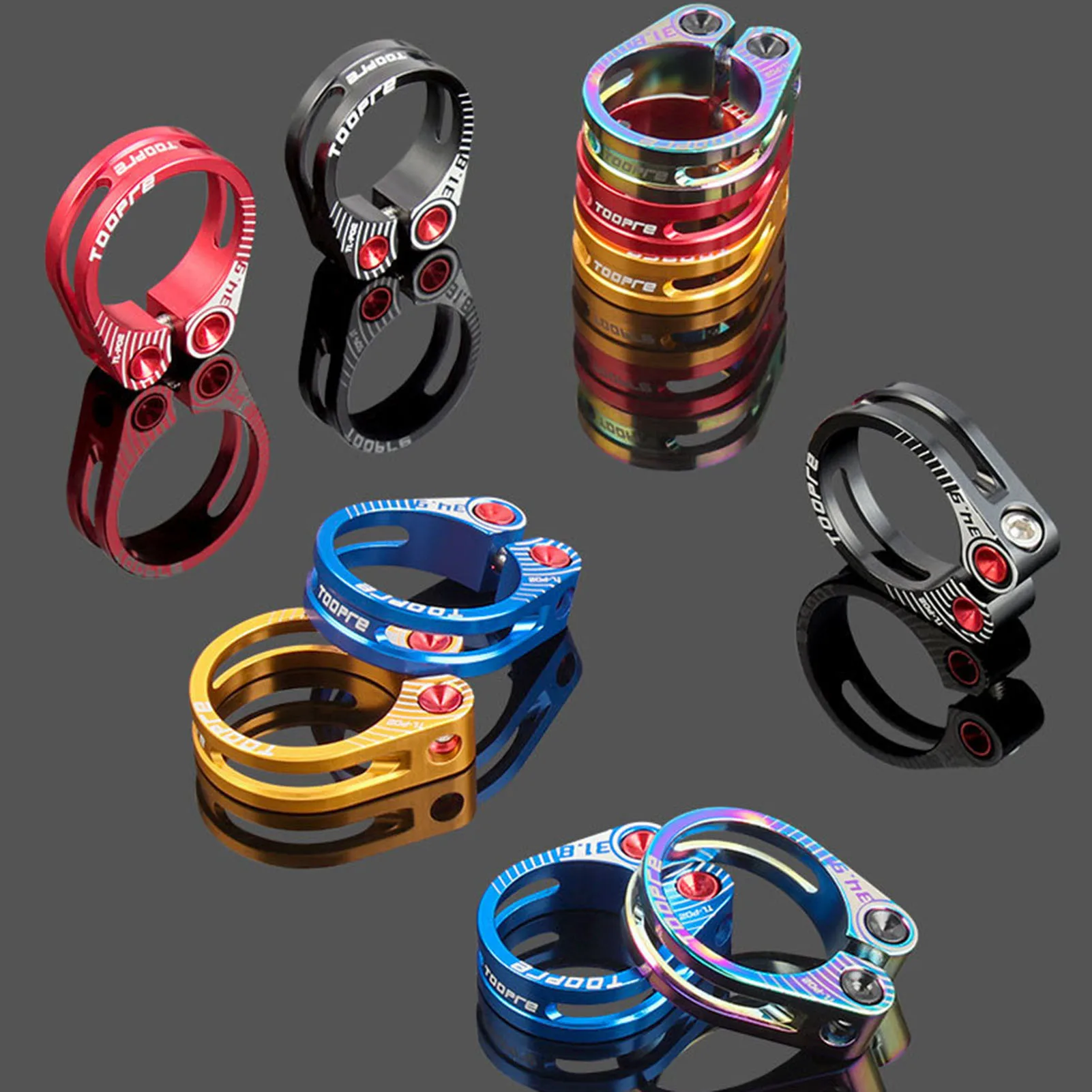 

Hollow Bicycle Seatposts Clamps Portable Ultralight Anti Rust Bicycle Seat Adjustment Clip Universal Road Bike Seatposts Clamps