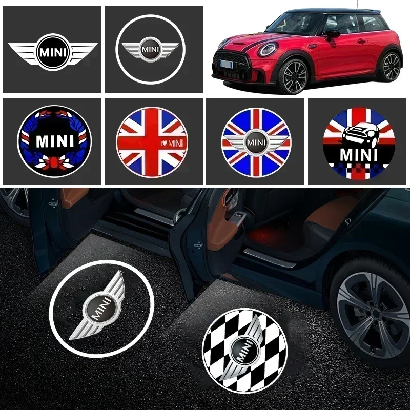 

2Pcs New LED Light Car Door Projector Car Welcome Light For BMW Mini Cooper One S JCW R55 R56 R50 R53 R60 F55 F56 Countryman