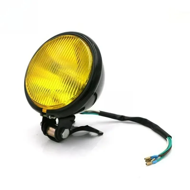 agradavel-para-honda-touring-chopper-personalizado-farol-da-motocicleta-retro-farol-ambar-lampada-dianteira-phare-moto-rond-noir