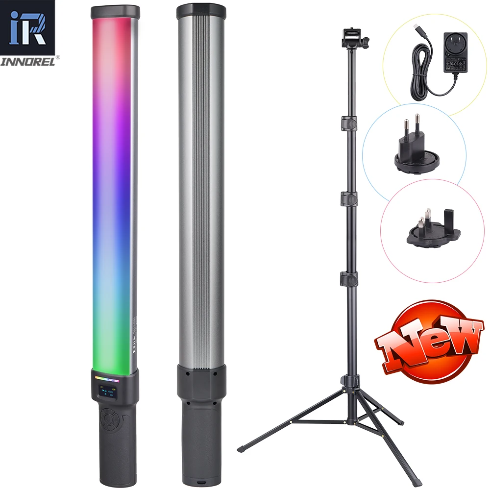 INNOREL RGB LED Video Handheld Stick Light Wand,270 pcs C95+ 2500-9000k 3200mAh handheld Light tube With lamp Holder for DSLR