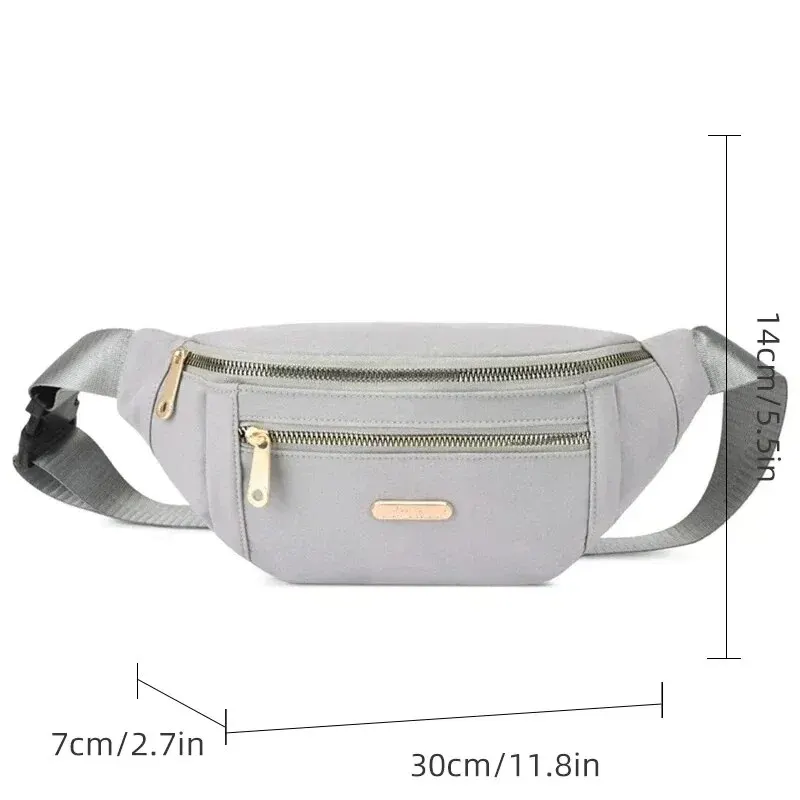 Rilibegan Men's and Women's Street Trend Waist Bag Oxford Casual Color Waist Bag Crossbody Chest Bag