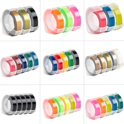 3/5pcs 9MM 3D Plastic Embossing Tape for Embossing Label Maker PVC LABEL DYMO 1610 12965 1880 1540 Motex E101