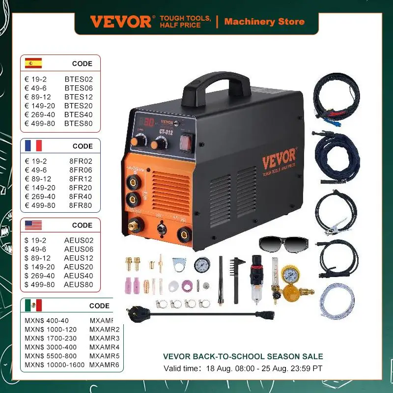 

Плазменный резак VEVOR 3 в 1, сварочный аппарат 30 А, 120 А, комбинированный сварочный аппарат, IGBT инвертор двойного напряжения для резки меди и стали