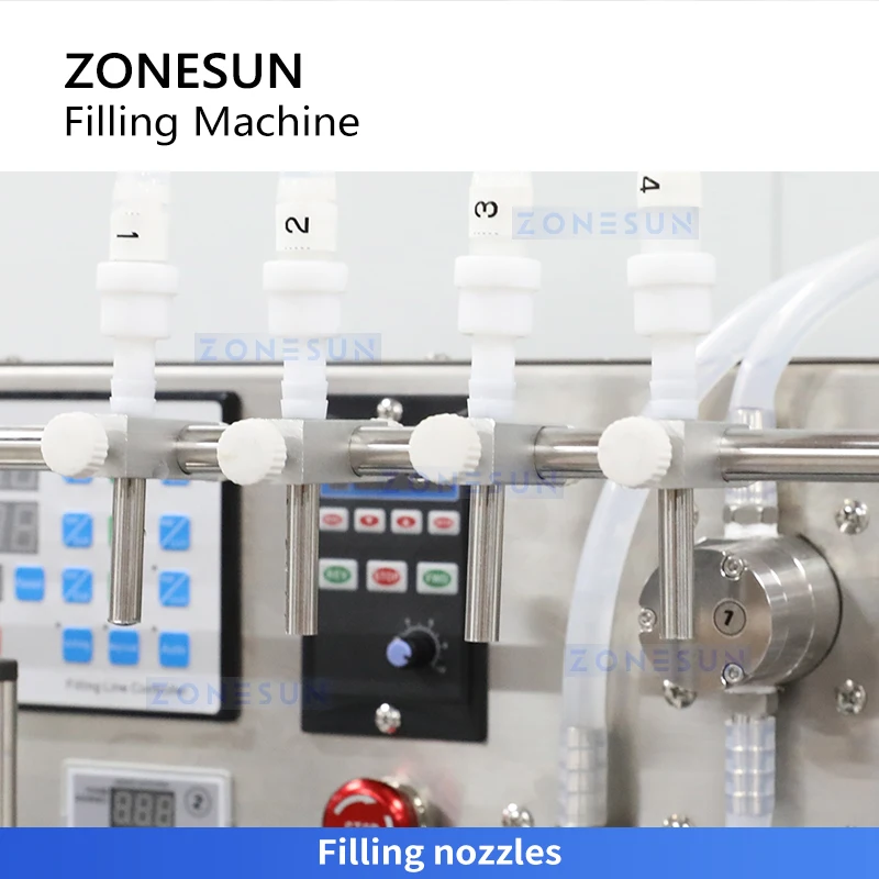 Zonesun ZS-DPMP4 4 Buses Bureau existent Liquide Lait De Soja aissce Remplisseur D'eau Jus Pompe Magnétique Machine De Remplissage Ligne