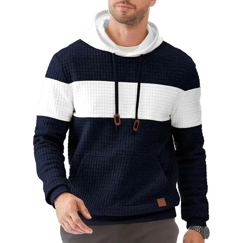 جديد الرجال اللون حجب بسيط موضة تنوعا القمم فضفاض كنزة قطيفة ربيع الخريف رقيقة طويلة الأكمام بلوزة غير رسمية