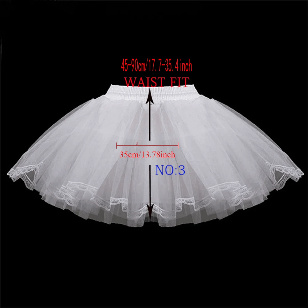 Flower Girls Petticoat Underskirt Cosplay Party Short Dress Jupon Enfant Fille Lolita Ballet Tutu Skirt Enaguas Sottogonna Mini image 4