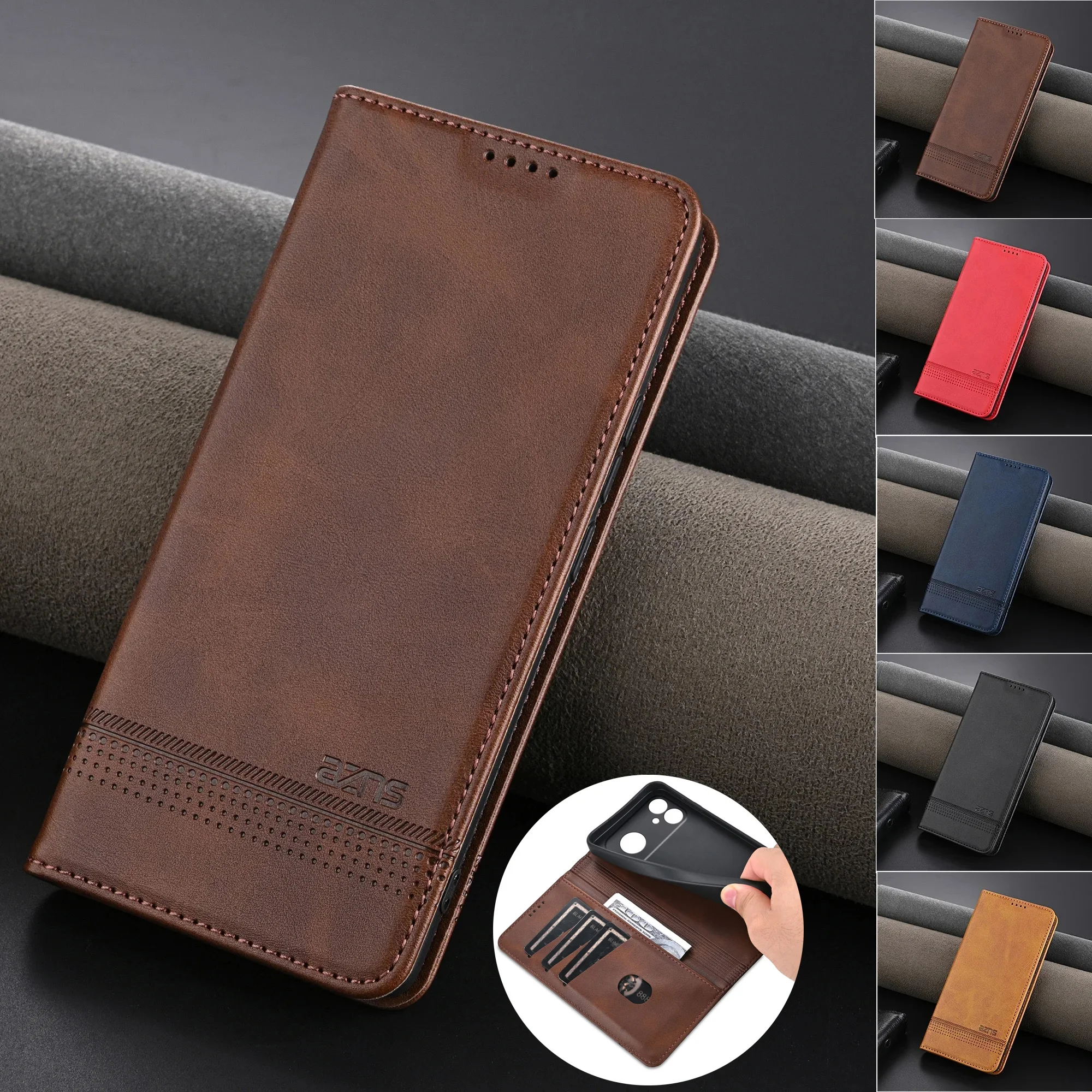 EUCAGR Luxury Shockproof PU Leather Wallet Phone Case For Xiaomi Redmi K90 Pro Max Cord Slot Holder Cover For Xiaomi Redmi K90