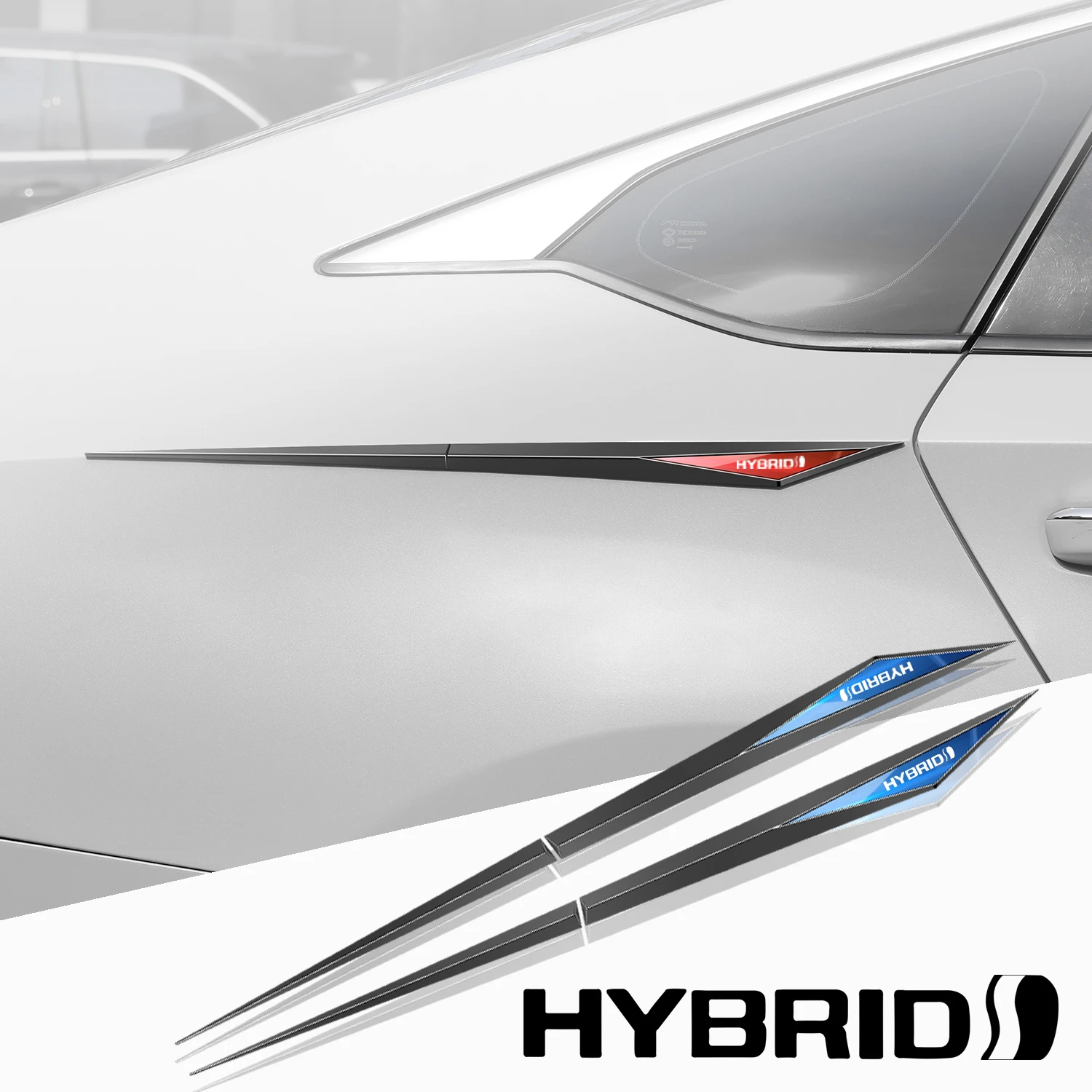 2 pezzi adesivi per auto TPU accessori per auto para auto per Hybrid Synergy Drive Toyota Prius Camry Rav4 yaris Crown Auris ford