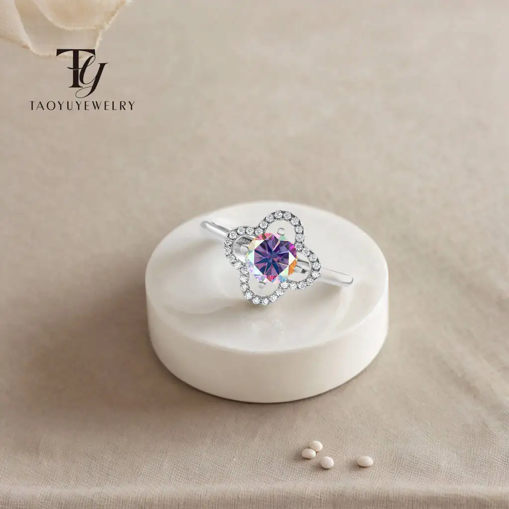 1 Karat Trend Moissan ite Ring für Charm Lady Silber Schmuck Labor Diamantringe Sterling Silber Ehering