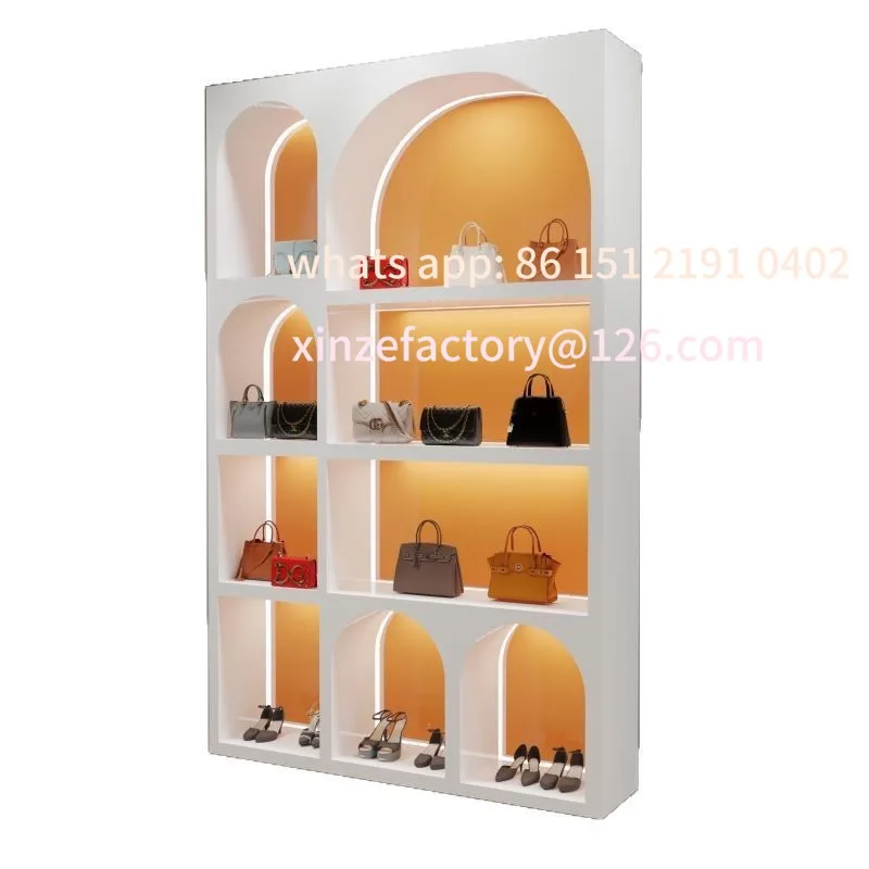 

Customizable beauty salon cosmetics product display cabinet paint live stream cabinet shoes bag display cabinet figure window ca