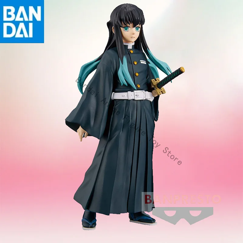 

in stock Original Genuine BANDAI NAMCO BANPRESTO Demon Slayer Tokitou Muichirou PVC 15cm Figure model Collector Figurine Toys