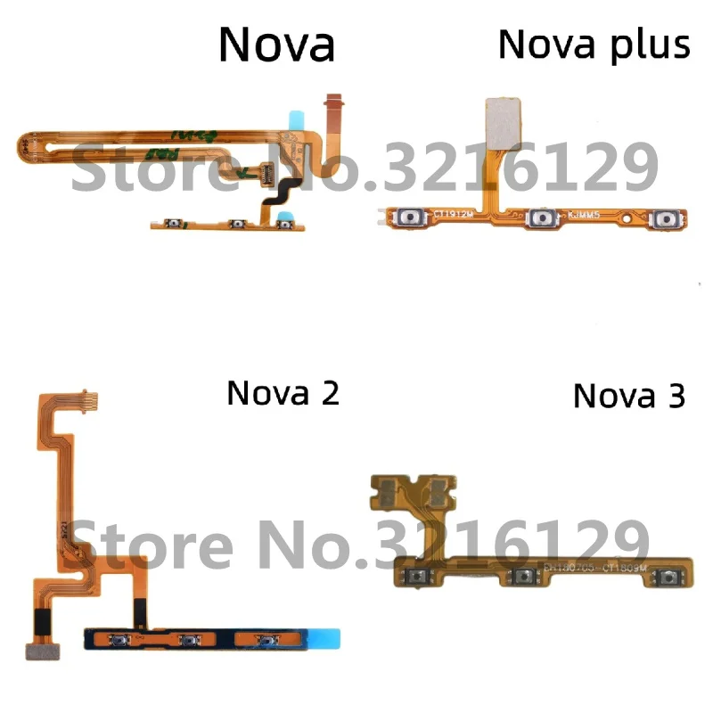 Power On Off Switch Volume Key Button Flex Cable For Huawei Nova 7 7se 8 8se 9 9se 10 Lite Plus Pro Replacement Parts