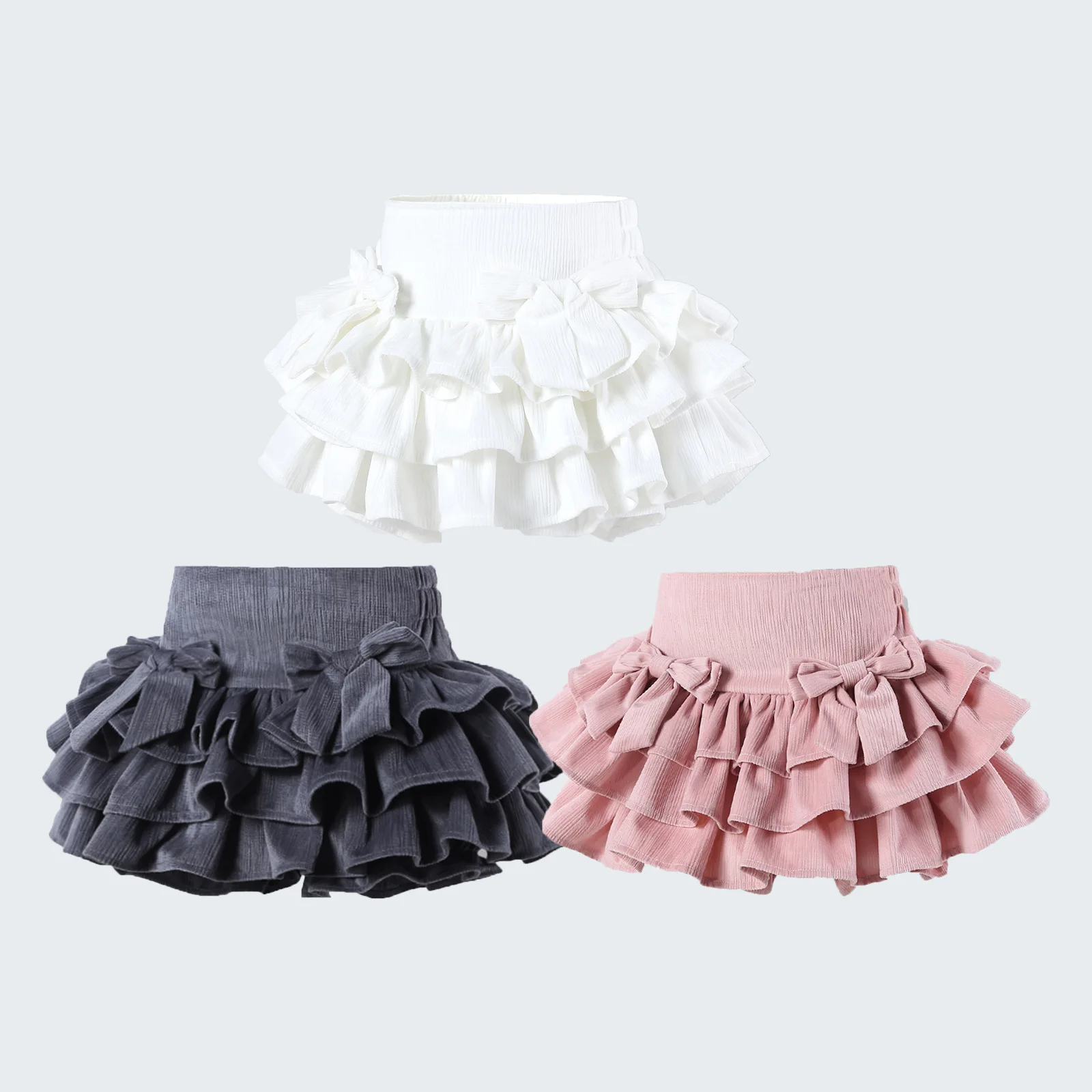 Baby Girls Tutu Skirt Summer Fashion All-match High Waist Layered Dance Performance Short Pleated Skirt for Kids 6 8 10 12 Years