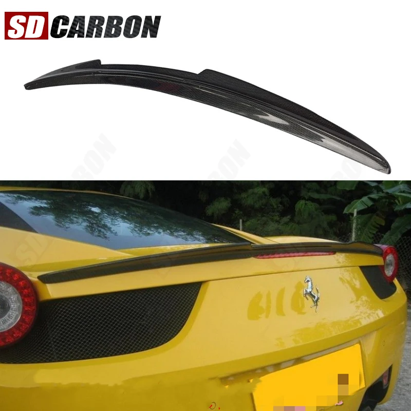 

For Ferrari 458 Carbon Fiber Spoiler Tail fins Rear Trunk Guide Wing Rear Wing Upgrade Car Accessories body kit