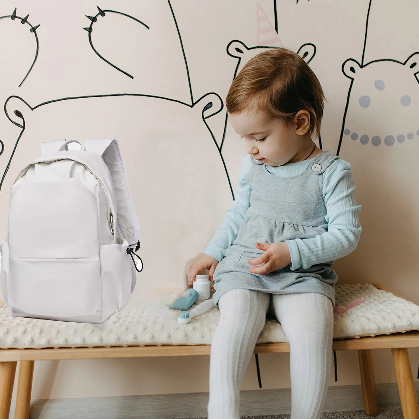 

Black Grey White Red Versatile Backpack High Quality Large Capacity Waterproof Travel Bag Washable Nylon Computer Bag Unisex