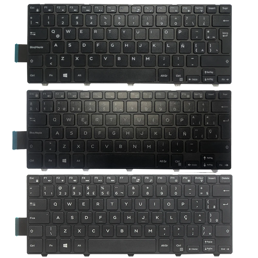 

New Spanish/US/Latin/Brazil Keyboard For Dell Inspiron 14 3000 3452 3458 3459 3442 3467 5447 5448 5441 5455 5458 5457 5459 7447