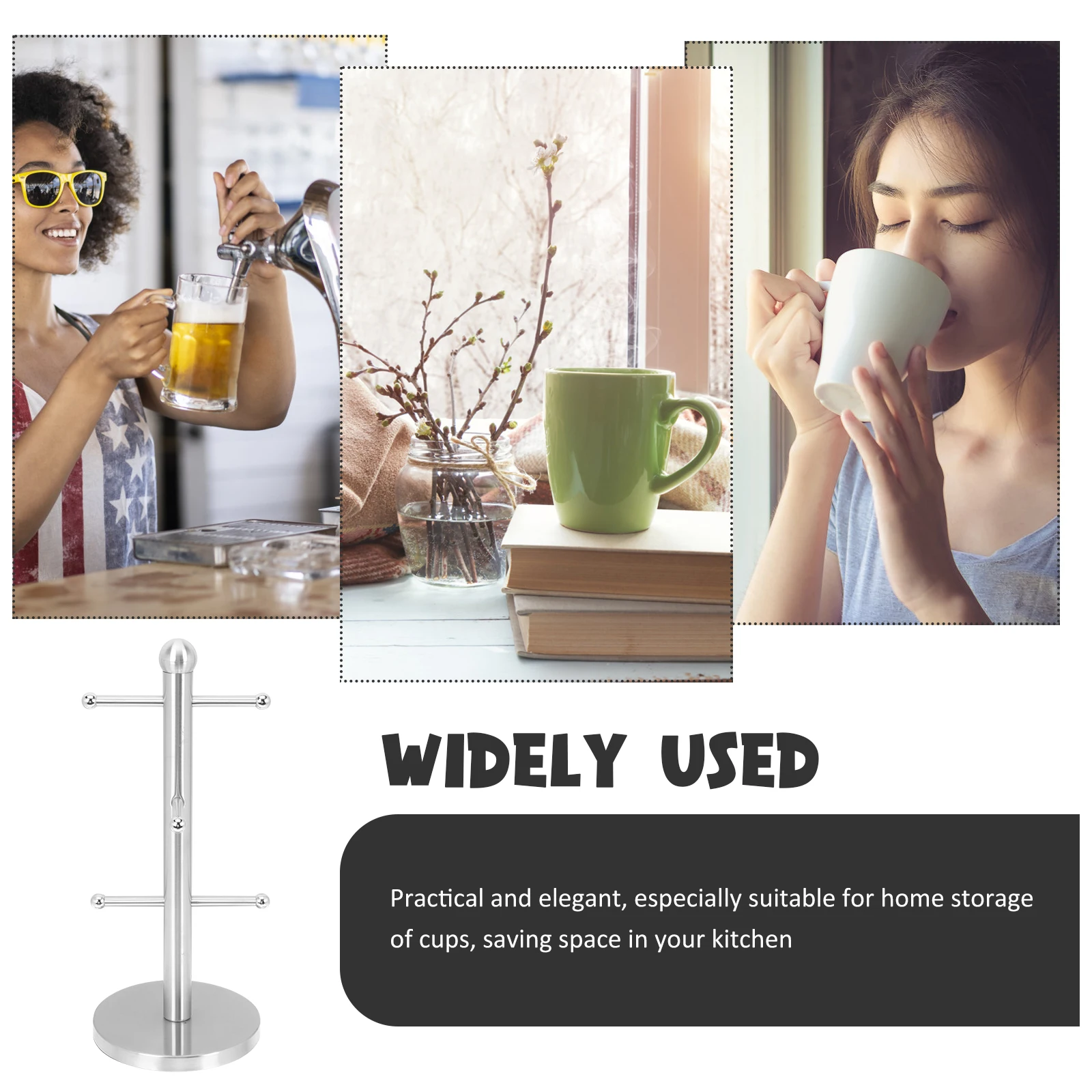 

Tree-shaped Cup Holder Mug Holders for Counter Tea Organizer Coffee Stand Storage Rack Kitchen Accessory Mugs