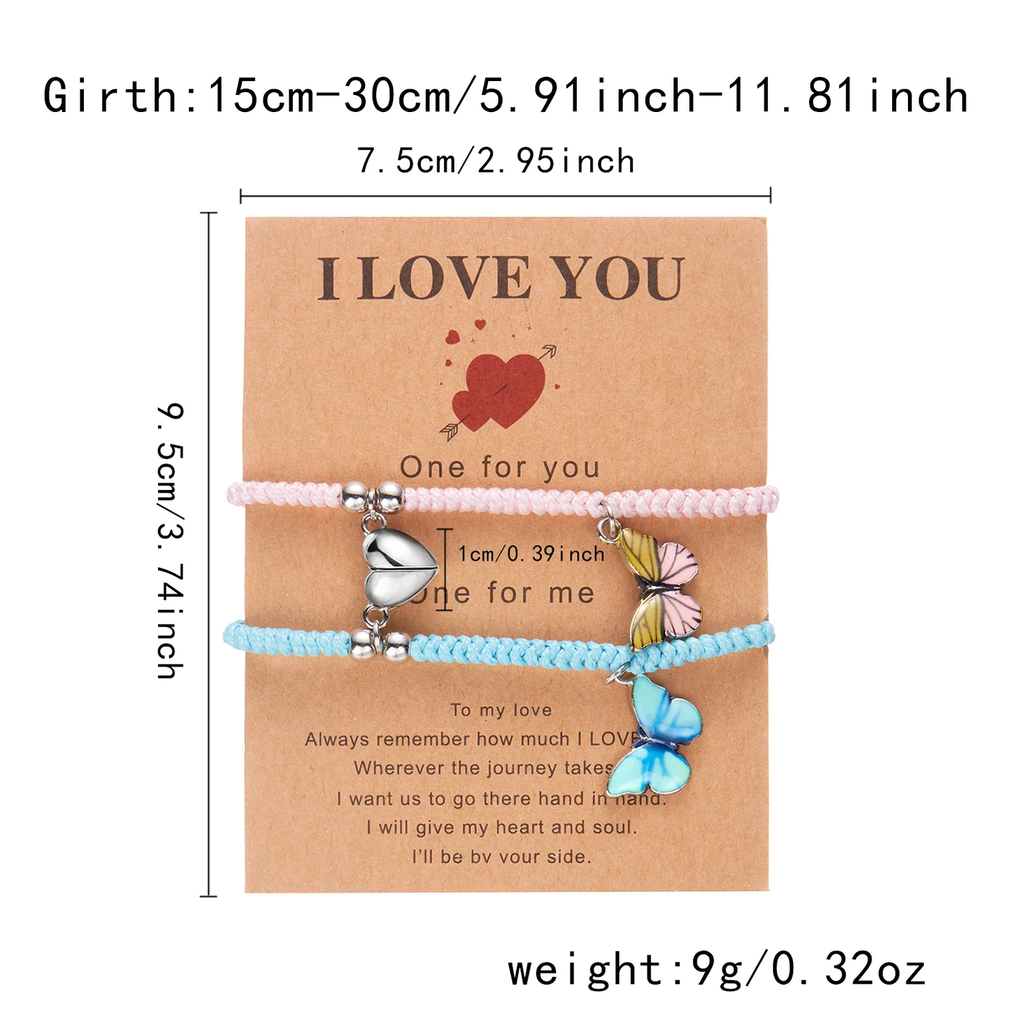 2 Teile/satz Schmetterling Paare Anhänger Leuchtendes Armband für Frauen Männer Minimalistisches Seil Geflecht Armband Freundschaft Schmuck Geschenke – Detail 9