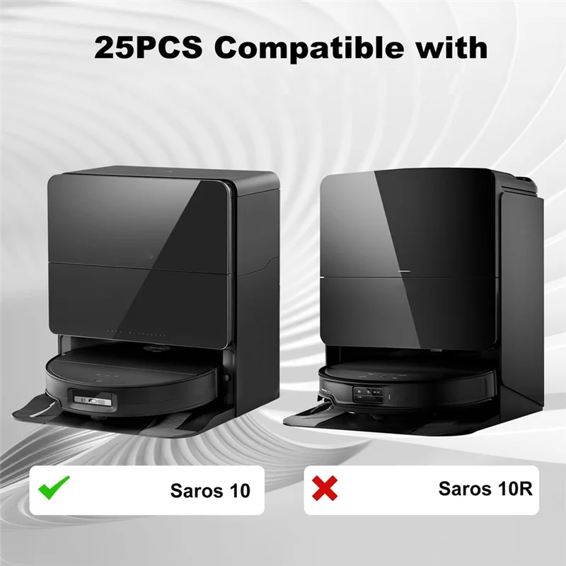 Filtro de bolsa de polvo de repuesto T21C, Cepillo Lateral, almohadilla de fregona, cepillo principal para Roborock Saros 10/G30, accesorios de piezas de Robot aspirador