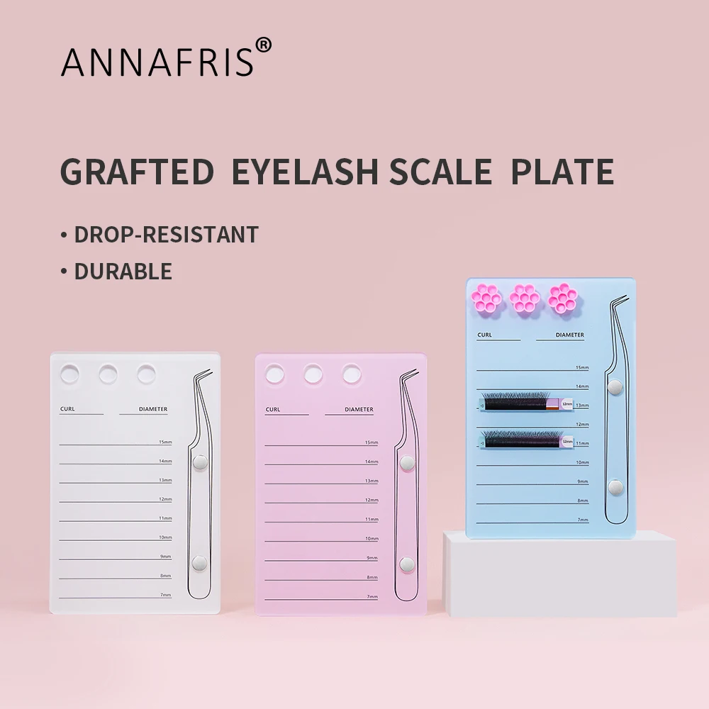 ANNAFRIS Acrylic Eyelash Extension Magnetic Suction Scale Plate False Lashes Tray Holder Display Board