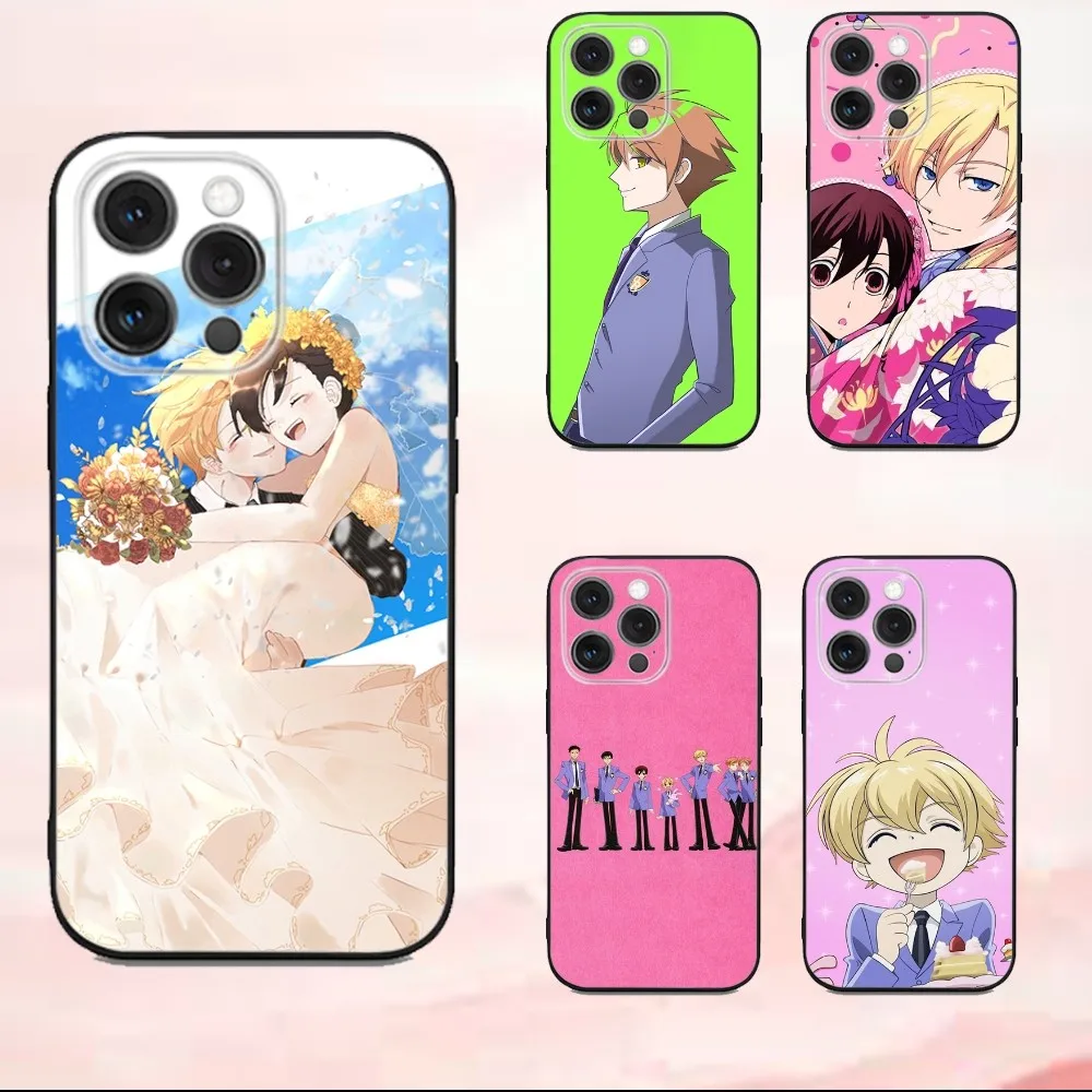 

O-Ouran High School Club Phone Case For iPhone16,se4,15,14,13,12,11,Pro,X,XS,Max,XR,Plus,Mini Soft Black Cover