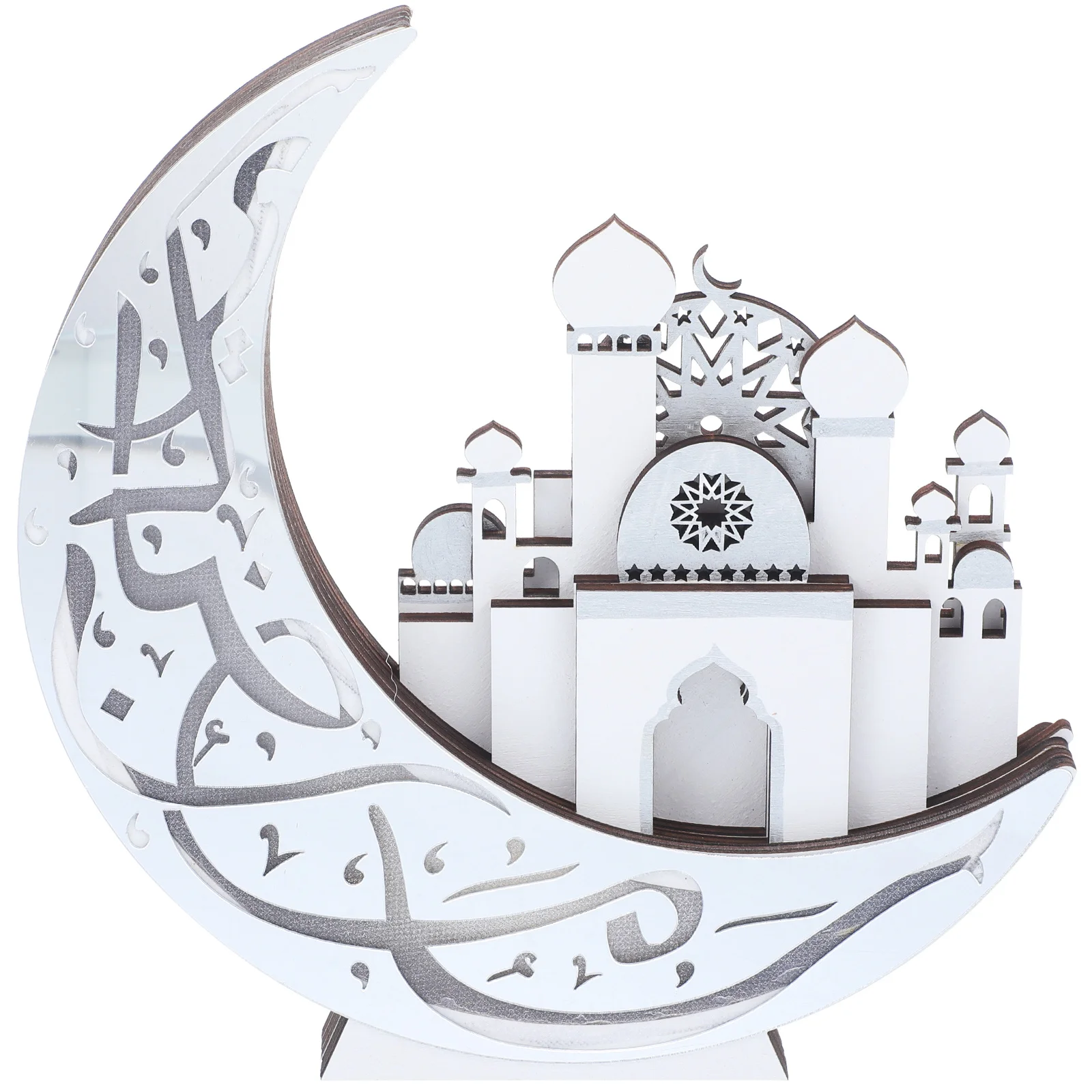 

Wooden Luminous Moon Pendant Light Eid Mubarak Ramadan Led Craft Festival Home Decoration Hanging Lamp Night Light Decor