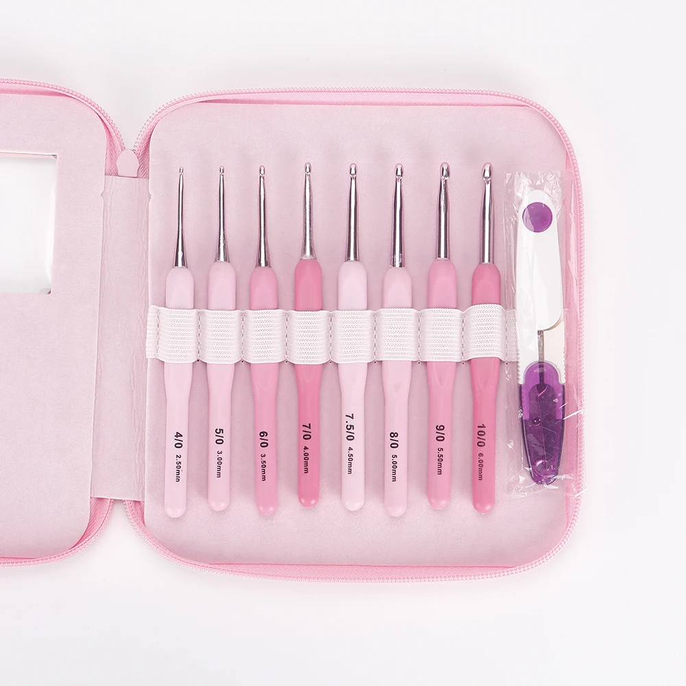 Crochet Hook Set - مجموعة أدوات الكروشيه، إبر حياكة أحادية