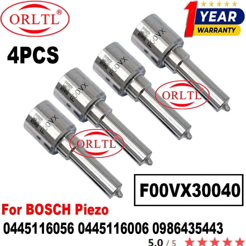 ORLTL Commmon Rail Nozzle F00VX30040 For BOSCH Piezo Honda Accord, Civic, CR-V 2.2d 0445116056 0445116006 0986435443 4PCS/LOT